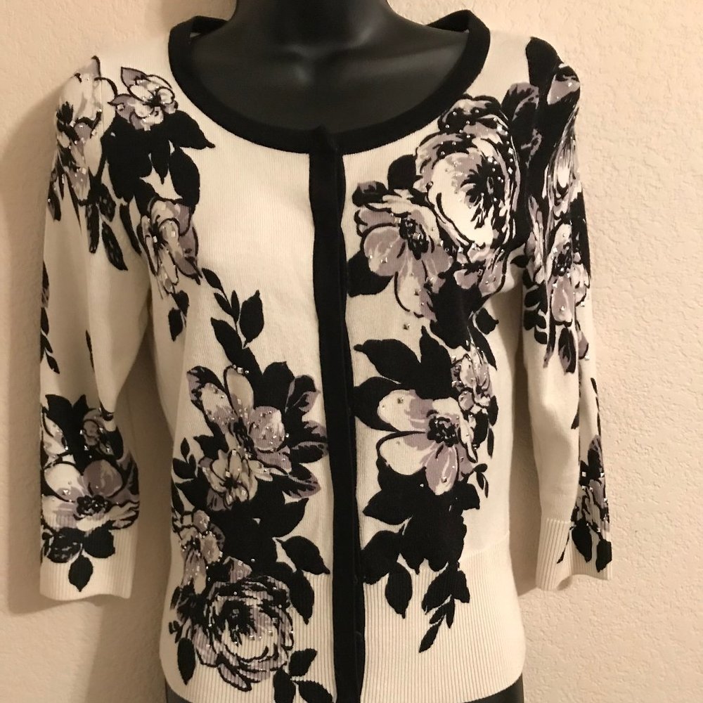 White House Black Market Snap Sweater